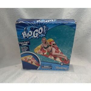 H20 Go! Pizza Party Pool Float Inflatable Raft 6' x 2" x 51" Bestway One Lounge